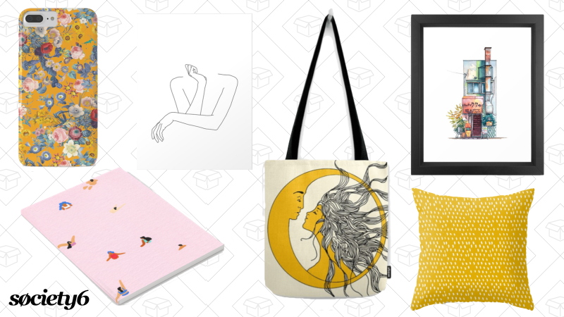 40% off prints, 30% off mugs and pouches, 20% off everything else | Society6 | Use code MOMGIFTS